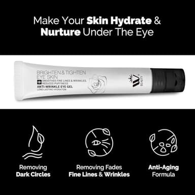 WBM Eye Cream with Metal Roller | Anti-Aging Eye Treatment for Dark Circles, Puffiness & Wrinkles | Hyaluronic Acid, Retinol & Niacinamide | Hydrating & Cooling Under Eye Cream | 20ml - Image 6