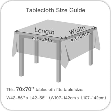 maxmill Harvest Swirl Design Table Cloth Waterproof Wrinkle Resistance Heavy Weight Soft Tablecloth for Fall Harvest Thanksgiving Dinning Tabletop Decoration Square 70 x 70 Inch, Fall Leaf - Image 7