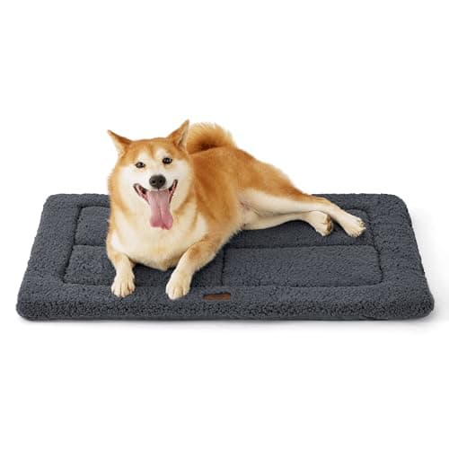 Bedsure Washable Dog Crate Bed for Large Dogs, Soft Foam Floor Pet Mat, Versatile Lightweight Pet Crate Pad for Cages - Image 1