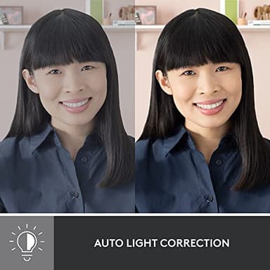 Logitech Brio 301 Full HD Webcam with Auto Light Correction, Show Mode, Noise Reduction Mics, Privacy Cover, Works with Microsoft Teams, Google Meet, Zoom, Nintendo Switch 2 new GameChat mode - Black - Image 3