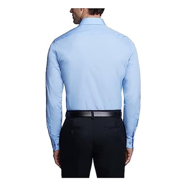 Van Heusen Men's Dress Shirt Fitted Poplin Solid, Cameo Blue, 15.5" Neck 34"-35" Sleeve - Image 2