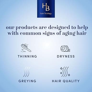 Hair Biology Biotin-Infused Purple Shampoo and Conditioner Set for Grey Hair, Anti-Brassiness, Moisturizing, Color-Safe, Silver & Glowing, Corrects Yellow Tones, 12.8 Fl Oz Each, 2 Pack - Image 6