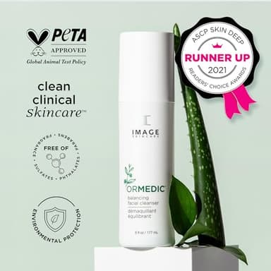 IMAGE Skincare, ORMEDIC pH Balancing Facial Cleanser, Hydrating and Mild Foaming Face Wash with Aloe Vera, 6 fl oz - Image 3