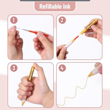 Mr. Pen- Retractable Gel Pens with Case, 12 Pack, Colorful Ink, 12 Refills, Gel Pens Fine Point 0.5mm, Retractable Pens - Image 5