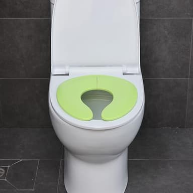 Funbliss Folding Travel Toilet Seat for Toddlers Portable Secure Potty Training Seat, Non Slip Suction Cups, Pinch Free Design,Green - Image 7