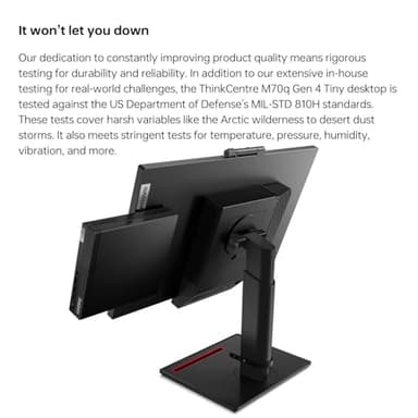 Lenovo ThinkCentre M70q Gen 4 MFF 1L Tiny Mini Business Desktop Computer, 16GB DDR5, 512GB PCIe SSD, Intel 10-Core i5-13400T (Beat i7-12700T), WiFi 6, HDMI, DisplayPort, Windows 11 Pro, Vent-Hear - Image 6