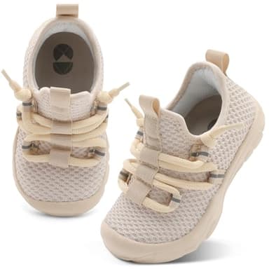 Centipede Demon Toddler Shoes Boys Girls Barefoot Shoes Kids Baby Breathable Walking Running Shoe Slip on Sneakers Lightweight Outdoor Athletic Tennis Shoe 3.5 Infant Beige - Image 1