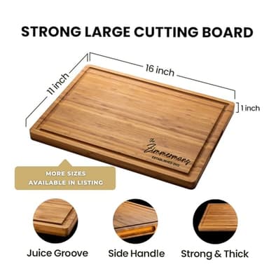 Personalized Cutting Board, Custom Bamboo Engraved Charcuterie Boards - Best Present for Wedding, Bridal Shower, Engagement, Anniversary, Housewarming, Gift Idea for Couples Bride, Parent, Family - Image 5