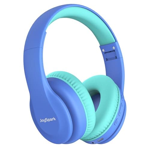 JoySpark Kids Bluetooth Headphones, Lightweight Wireless Headphones for Kids, 85/94dB Volume Limited, 60 Hours Playtime, Bluetooth 5.3, Over-Ear Toddler Headsets with Built-in Mic-Blue - Image 1