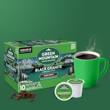Green Mountain Coffee Roasters Black Granite, Keurig Single Serve K-Cup Pods, Espresso Style Dark Roast, 60 Count (6 Packs of 10) - Image 6