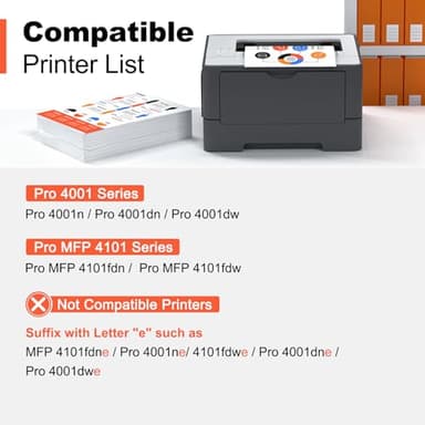 v4ink 148X W1480X High Yield (with Chip) Compatible Toner Cartridge Replacement for HP 148A 148X W1480A W1480X for HP Pro 4001 4001n 4001dw 4001dn MFP 4101 4101fdw 4101fdn Printer Ink (1-Pack Black) - Image 2