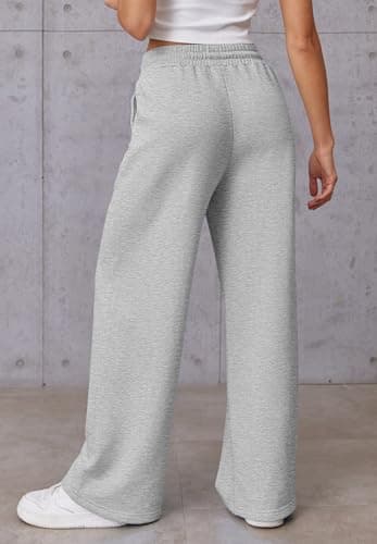 ATHMILE Womens Sweat Pants High Waisted Baggy Pants Drawstring Athletic Jogger Sweatpants for Girls Teen Grey - Image 4