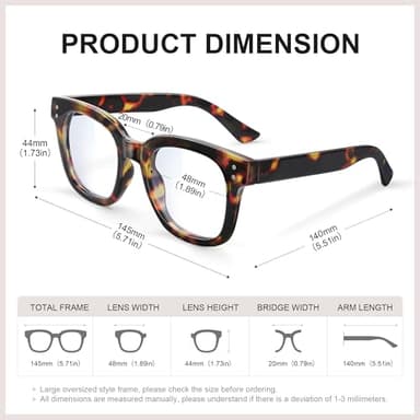Wrimen Blue Light Blocking Glasses For Woman/Men,Computer Glasses,Anti Eyestrain & UV Protection Eyeglasses - Image 3