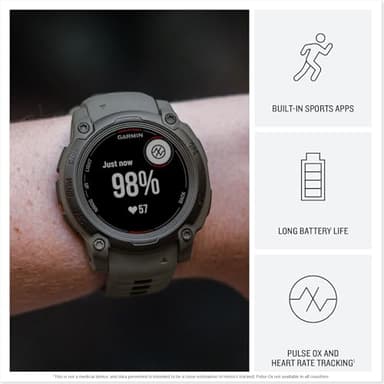 Garmin Instinct® E 45mm, Rugged Outdoor GPS Smartwatch, 24/7 Health Monitoring, Wrist-Based Heart Rate, Up to 16 Days of Battery Life, Charcoal - Image 3