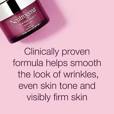 Neutrogena Triple Age Repair Face Moisturizer with SPF 25, 1.7 oz Jar, Anti-Aging Face Cream, SPF Moisturizer & Neck Cream, Anti Wrinkle Lotion for Dark Spots, Glycerin & Shea Butter - Image 2