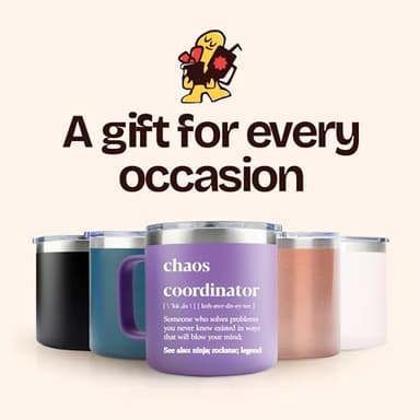 Chaos Coordinator Gifts for Women - Teacher Appreciation Gifts for Mothers Day, Nurses Week Promotion - 14oz Chaos Coordinator Tumbler Mug Purple Gift for Women Gift Baskets for Her Nurse Manager Boss - Image 6