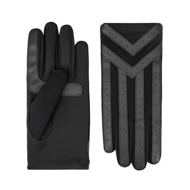 isotoner Men's Water Repellent Woven Stretch Chevron Touchscreen Gloves - Image 1