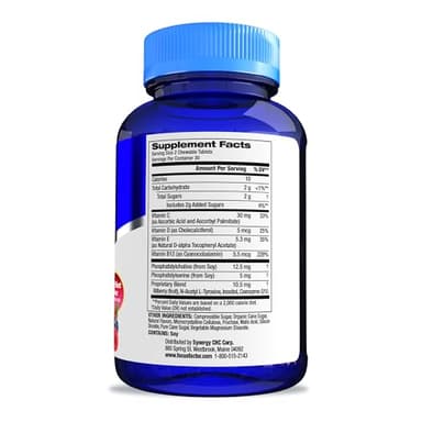 Focus Factor Kids Complete Daily Chewable Vitamins: Multivitamin & Neuro Nutrient (Brain Function) w/Vitamin B12, C, D3-60 Count - Image 2
