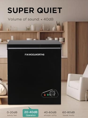 F.W.WOOLWORTHS 7.0 Cu.Ft Chest Freezer 7 Gears Temperature Control, Deep Freezer with Removable Basket, Compact Freezer for Kitchen, Home, Office, Garage, Basement-Black - Image 5