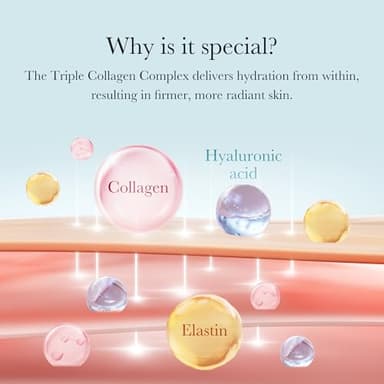 medicube Triple Collagen Cream - Hydrating & Firming Moisturizer with Hyaluronic Acid, Premium Elastin, Shea Butter - Wrinkle Care & Boosts Elasticity - Korean Skincare, 1.69 oz - Image 5