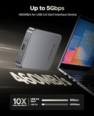 ORICO 2TB Magnetic Portable SSD, Metal Body, 4K 120 fps ProRes HDR Record and Store, Up to 460MB/s, USB C&A 2 in 1 Cable, External SSD Compatible with iPhone 16 Pro Max, Tablet, Computer - K5PLUS - Image 4