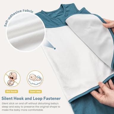 ZIGJOY Sleep Sack Swaddle 0.5 TOG Baby Wearable Blanket 100% Cotton Baby Swaddle Blanket for Newborns 0-6 Months for Boy Girl, Blue&Space - Image 4
