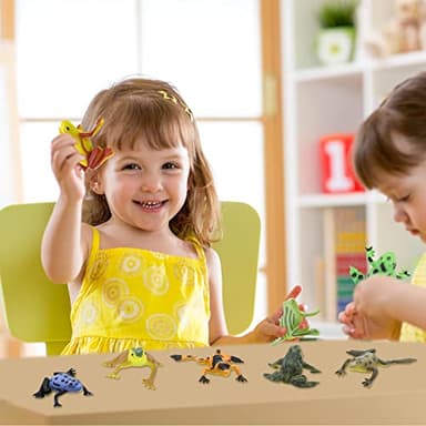 Darovly 36Pcs Realistic Frogs Animal Frog Bullfrog Model Plastic Frogs Toy Figures for Game Party Favor Home Garden Decor or Gifts(12 Different Types - Image 6