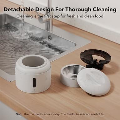 PETLIBRO Automatic Cat Feeder, 5G WiFi Automatic Pet Feeder with Freshness Preservation, 3L Timed Cat Feeders for Dry Food, Up to 48 Portions 10 Meals Per Day, Granary Pet Feeder for Cat/Dog, White - Image 7