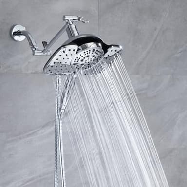 INAVAMZ Shower Head Extension Arm: 10" Universal Shower Arm Extension for Rainfall & Handheld Shower Head, Height & Angle Adjustable, Chrome - Image 3