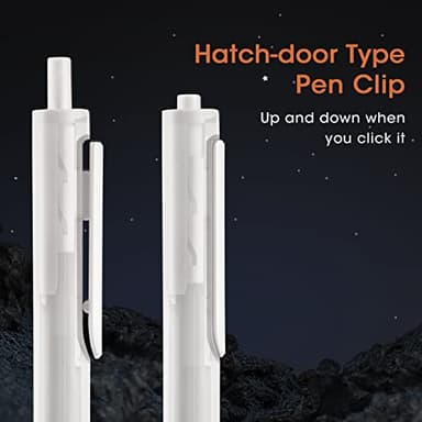 WRITECH Gel Pens Fine Point: 0.5mm No Smear & Smudge Black Ink Pen Click for Journaling Sketching Drawing Notetaking Retractable Extra Finepoint Smooth Writing Silent Pen Set Non Bleed 8ct Up-Gel - Image 4