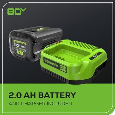 Greenworks 80V Cordless Hedge Trimmer, 26-Inch Brushless Motor, Lightweight Battery-Powered Trimmer with 2.0Ah Battery & 2A Charger Included – Quiet, Eco-Friendly Yard Tool for Professional & Home Use - Image 9