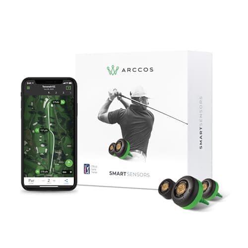 Arccos Smart Sensors: Automatic Golf Game Tracking System, A.I. Powered Caddie, A.I. GPS Rangefinder & Smart Club Distances - Image 1