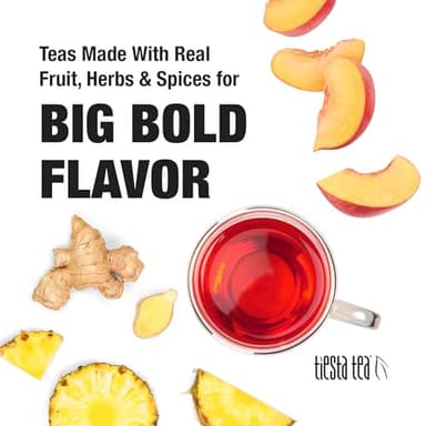 Tiesta Tea - Ginger Sweet Peach, Spicy Peach Herbal Tea, Tranquility Blend, Loose Leaf, Non-Caffeinated Hibiscus & Cane Sugar, Brews Up to 200 Cups, 16oz Bulk Pouch - Image 4