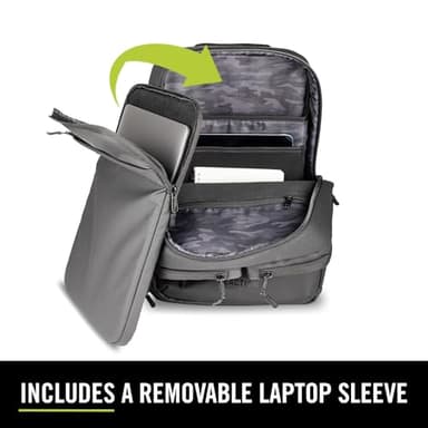 Kenneth Cole REACTION The Ryder 17-Inch Coated Polyester Travel Laptop Backpack Bag, Black - Image 2