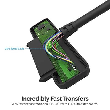 SABRENT SATA to USB Cable - USB 3.0 to 2.5” SATA I/II/III Hard Drive Adapter - External Converter for SSD/HDD Data Transfer (EC-SSHD) - Image 7