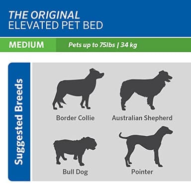 Coolaroo The Original Cooling Elevated Pet Bed, Medium, Brunswick Green - Image 6