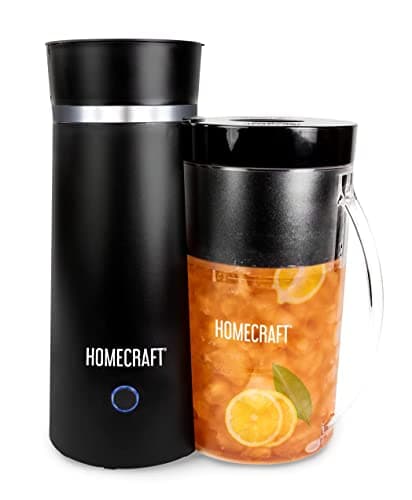 Homecraft Electric Iced Tea Maker for Sweet Tea and Cold Brew Coffee, Double Insulated Pitcher, Black, Small - Image 1