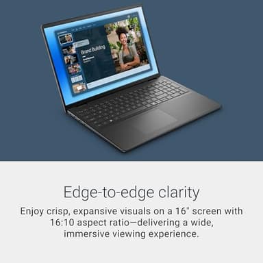 Dell 16 Laptop DC16250-16.0-inch 16:10 FHD+ (1920x1200) Touchscreen Display, 16GB DDR5 RAM, 512GB SSD, Intel Wi-Fi 6, Intel Graphics, Windows 11 Home, Onsite Service - Carbon Black - Image 4