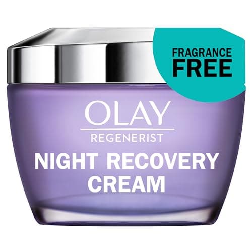 Olay Face Moisturizer, Anti-Aging Night Cream for Women - Fragrance-Free Skin Care, Instant Hydration, Anti-Wrinkle, Reduces Fine Lines, Exfoliates, Smooths Texture - Niacinamide, Amino Pepitde, 1.7Oz - Image 1