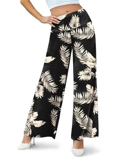 Arolina Palazzo Pants for Women Dressy Casual Wide Leg Pants for Women Stretchy Flowy High Waist Lounge Pants Trousers - Image 6