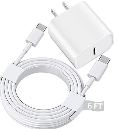 USB C Fast Charger for Apple iPad Pro 13/12.9/11 in 2025-2018,iPad 11th(A16),iPad Air 5th/Mini 7th,iPhone 17/16/15 Series,USB C Charger Fast Charging Adapter Wall Block with 6FT USBC to C Cable Cord - Image 1