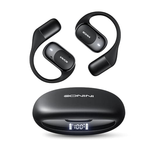 Eonini Open Ear Headphones Wireless Bluetooth Earbuds with Smart Power Display, 40H Playtime, Clear Calls, Secure Fit, IPX5 Waterproof Sports Earbuds for Workout, Running - Image 1