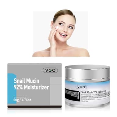 VGO Snail Mucin 92% Moisturizer Daily Face Moisturizer Hydrating Repair Face Gel Cream for Dry & Sensitive Skin, All Skin Types 50g / 1.76oz - Image 1