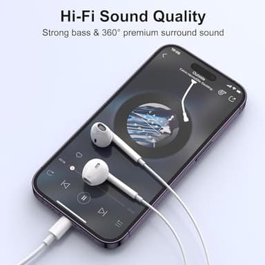 2 Packs USB C Headphones for iPhone 17/16/15 Earbuds with Microphone & Volume Control HiFi Stereo Type C Earphones for Galaxy S23/S22/S21/S20/Ultra Note 10/20, for Pixel 7/6/6a/5/4 OnePlus 9 8 - Image 5