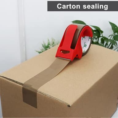 BOMEI PACK 36Rolls Brown Packing Tape with Dispenser, Brown Tape Refill Rolls for Packaging, Shipping and Moving, 2.6Mil 1.88 Inch x 60 Yard - Image 4