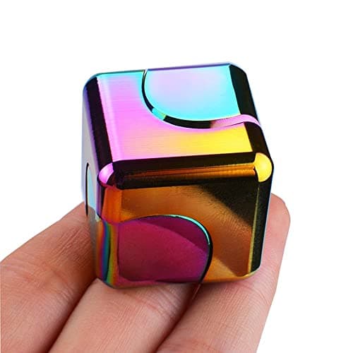 Fidget Spinner Toys Cube Adults, Easter Basket Stuffers for Teens Metal Cool Stuff Desk Gadgets Office Toys Small Anxiety Figette Sensory Toy ADHD Tool Fingears Figet Stress Valentine Gift for Boys - Image 1
