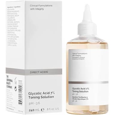 Ordinary Glycolic Acid Toning Solution, 8 Fl Oz Glycolic Acid 7% Toner Gently Exfoliates, Smooths Skin Texture, Improvement Visible Clarity & Also Addressing Uneven Tone - Image 1
