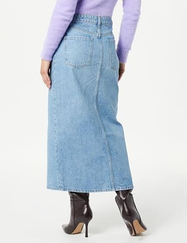 The Drop Women's Dixon Denim Column Skirt, Medium Indigo, M - Image 2