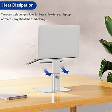 BESIGN LSX6N Laptop Stand, Ergonomic Adjustable Notebook Riser Holder, Computer Stand Compatible with Air, Pro, Dell, HP, Lenovo More 10-15.6" Laptops, Silver - Image 9