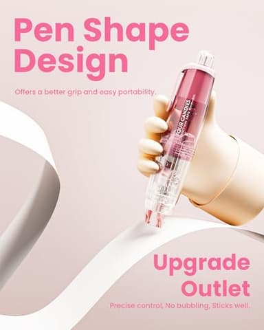 Four Candies Refillable Retractable White Correction Tape, 2PCS White Cute Smooth Push Pull Out Tape with 4 Extra Refills, Aesthetic Pen Shaped Applicator for School Office Supplies (Blue Green) - Image 5